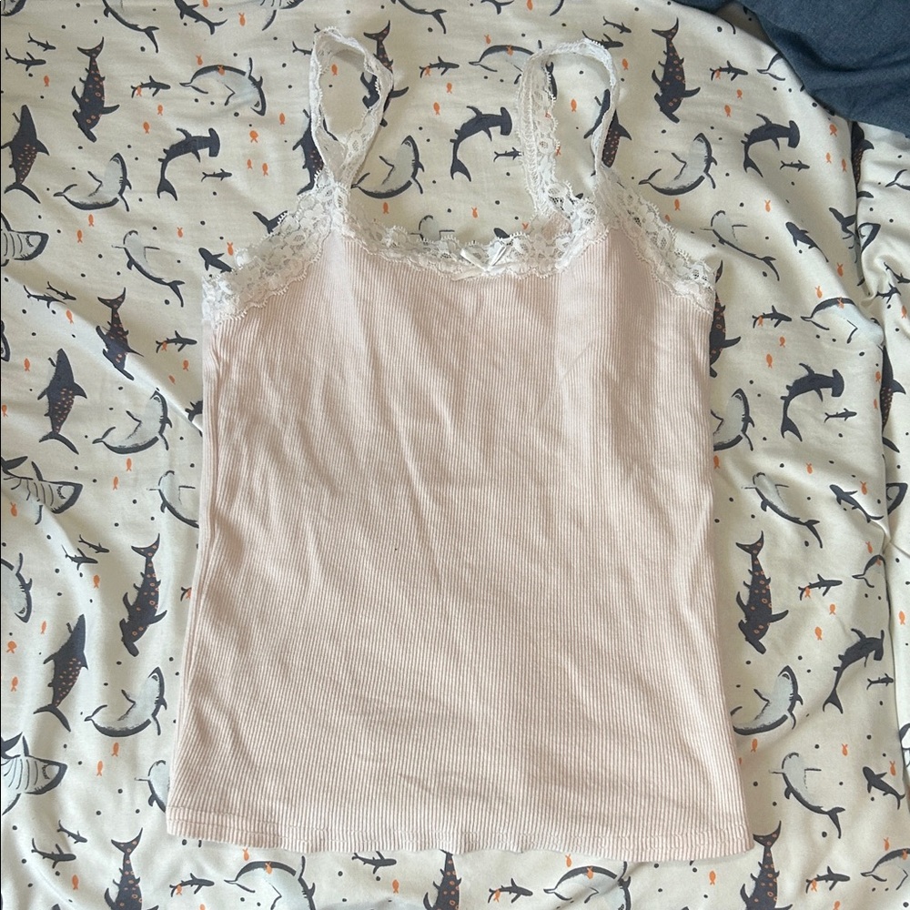 Hollister Light Pink Laced Top